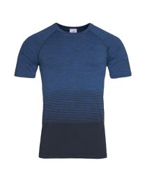 Sport T-shirt Active Seamless Heren Blue Transition